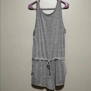 GAP Gray Sleeveless Tie Front tank romper